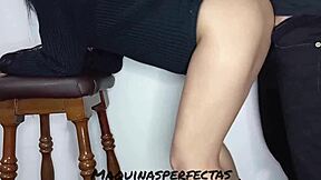 pov of a horny latina girl getting penetrated deep, she squirts wildly and i finish by cumming on her ass