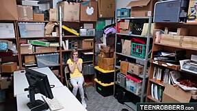 Catarina Petrov SHOPLIFTER enjoys intimate PUNISHMENT in garage at Teenrobbers com