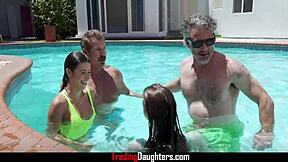 Swapping daddys for underwater blowjobs Kylie Rocket Mike Mancini Jason Sarcinelli