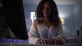 whoa, check out scarlit scandal and aiden ashley in this wild allherluv lesbian scissoring scene with ebony fingering