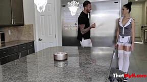 Will milf maid fulfill master's sexual hunger in hardcore fantasy?