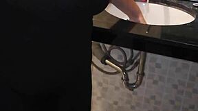 Venezuelan employee starts flirting in the bedroom during her first time as a student roommate