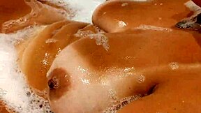 omg tanned stepsister with huge natural tits getting wet and playful in the bathroom 😍💦