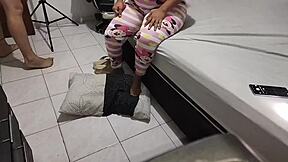 I stay big with homemade doggystyle cum in mouth from brunette latina slut