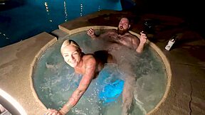 hot tub sex unfolds with blonde cheating wife deliah grace in jacuzzi creampie and doggystyle from wca productions
