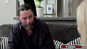 i can't believe it, my cute big ass teen leia rae is sharing my boyfriend's cock with horny stepmom tiffany fox for this wild hardcore foursome sex