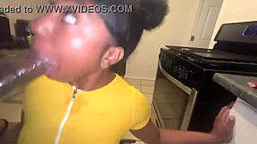 Stepsister thot sucking and taking big black cock in rough doggystyle assfuck with deepthroat