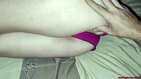 Hey, this virgin stepdaughter with cute tight pussy lets me touch her in bedroom shorts and begs for rough anal bareback action in Brazilian homemade fetish.