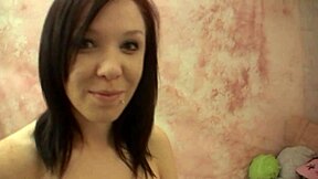 Riley Rebel tears through her pantyhose for a lap dance in the casting interview. She then fucks a glass dildo with her puffy nipples and shaved pussy exposed.