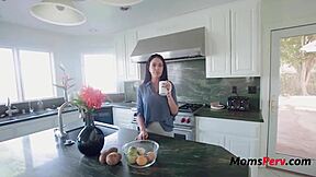 Busty milf step mom LOVES fucking in the kitchen- brooke beretta