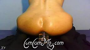 i love riding this water bottle deep in my big ass until cumshot hits