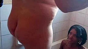 grandpa daddy get best blowjob bathroom sex 🤤🍆