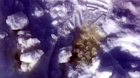 on our ski vacation i strip down and pee right in the snow