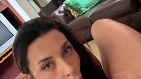 busty latina babe turns casting interview into wet sloppy deepthroat pov blowjob with monster cock