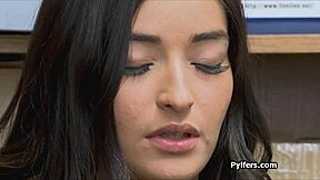 Teen spreads wide for mall security's cock in hardcore shop burglar action