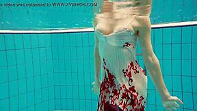Petite Polish teen Marketa's underwater bikini tease