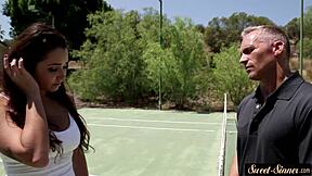 I feel so emotional riding my stepdad's stiff cock as curvy teen babe.