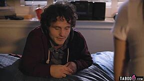 I joined this late night party where brunette and blonde teens started licking each other's pussies in wild lesbian action