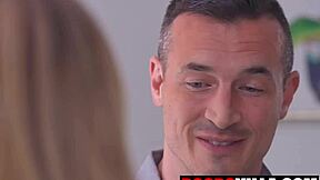 Blake Blossom serves up dinner then gets petite ass blown out in hardcore POV taboo action with Derek Kage