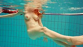 Petite Polish teen Marketa's underwater bikini tease