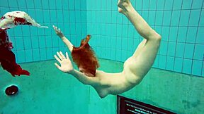 Petite Polish teen Marketa's underwater bikini tease