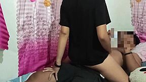 Pinay Teen 18+ Couple Rides in Cowgirl on Homemade Video