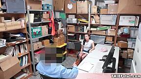 Ellen page lookalike shoplifter teen chick gets cute pussy rough fucked by mall cop