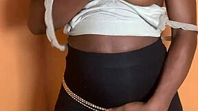 Casual tale of african ebony babe TAKING BACK SHOTS from big cock in homemade quickie.