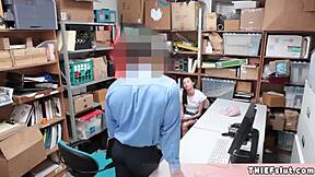 Ellen page lookalike shoplifter teen chick gets cute pussy rough fucked by mall cop