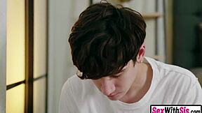 panty sniffing stepbro gets caught and punished by petite teen stepsis