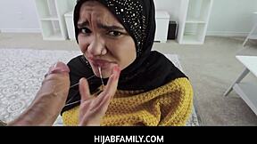 stepsis in hijab pays her collateral with deepthroat blowjob - naudi nala
