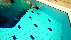 Petite Polish teen Marketa's underwater bikini tease