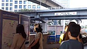 Horny sex tourist picks up petite Asian teen for outdoor blowjob and close up fucking in full movie storyline.