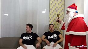 Gangbang party at Christmas with bbw teen 18+ Mia Blow and German users