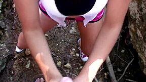 Shy Teen 18+ Starts With Blowjob But Craves Interracial Outdoor Anal Pounding And Facial Cumshot