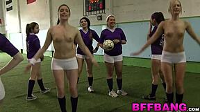 Young dyke group gets hardcore practicing 69 and fingering petite teen pussies in outdoor grass session 😏🍑