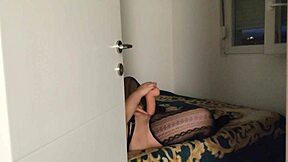 I caught curvy teen playing with huge monster dildo leading to intense solo masturbation with moaning orgasms and wet tight pussy