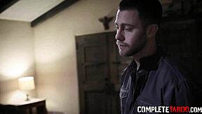 kinky brunette teen 18+ in glasses delivers extreme hardcore blowjob with cum in mouth