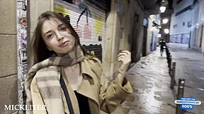 How many cocktails to convince this cute babe for rough doggystyle sex