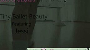 Petite ballerina bends over to deepthroat cock in quick hardcore ride