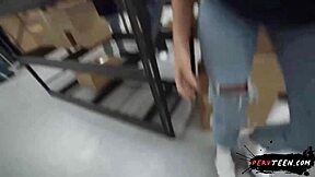 Sneaky Fucking Hot Teen Coworker in Warehouse Gone Wrong