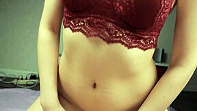 Young 18+ couple in lingerie shares intimate homemade moments