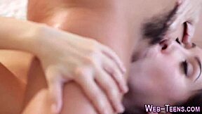 big titted teen 18+ gets her petite body licked out by brunette german in hd lesbian action 😏👅