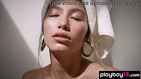 Glamorous Natural Latina Teen Dominique Lobito Enjoys Solo Self Care