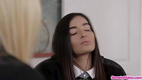 Bratty Teen Licked By Milf Dean In Office Uniform