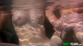 uhh those lesbian teens in the pool with big tits