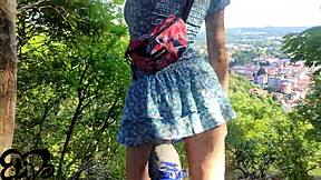 massage therapist oils boyfriend's big caucasian cock after trip