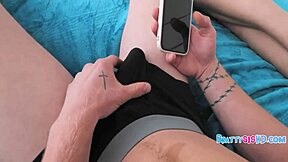 Step siblings end up sharing a bed and things get wild with petite blonde pov fucking