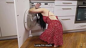 Amateurs Creampie In Kitchen Threesome With Muscular Redhead Teen And Friend