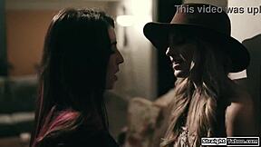 Doctor and Brunette Feel Intense Domination Over Blindfolded Patient in Hospital Group Session. Emotions Run High With Feet Fetish and Pussy Licking!